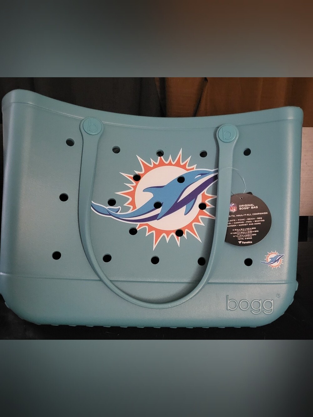 Bogg Bag NFL Miami Dolphins Teal Tote XL